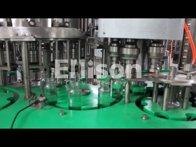 China Hauptart Glasflaschen-füllende Linie Saft-Füllmaschine des vakuum32 für frischen Saft à vendre
